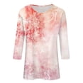 thumbnail image 4 of Craaazy Women's Loose 3/4 Length Sleeve Crew Neck Blouses with Multi-prints Gifts, 4 of 4