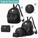 thumbnail image 3 of Kit mochila Moda Casual Pu Bolso monedero para mujer 3 Piezas negro, 3 of 7
