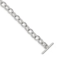 thumbnail image 1 of 925 Sterling Silver 8.75inch Polished Fancy Link Toggle Bracelet, 1 of 2