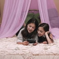 thumbnail image 5 of Bed mosquito net, mosquito net, large mosquito net, suitable for single bed, double bed mosquito net (purple), 5 of 5