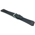 thumbnail image 4 of Bandini 20mm Black Rubber Sports Watch Band Strap, Ribbed, Stainess Steel Buckle (2 Spring Bars Included), 4 of 7