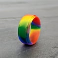 thumbnail image 3 of Double Rainbow Step Edge Breathable Silicone Ring 9mm Bandwidth, 3 of 6