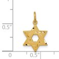 thumbnail image 2 of Pendentif en Forme d'Étoile Juive Gravée en Argent Sterling 925 Ton Or, 2 of 2