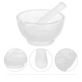 thumbnail image 3 of CHUANK 1 Set Solid Glass Pestle and Mortars Bowl Set Portable Grinding Mill Tools, 3 of 8