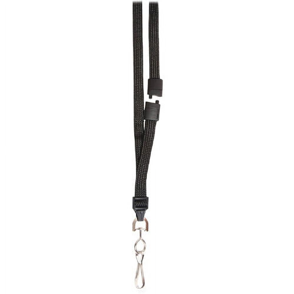 SICURIX Plastic Hook Breakaway Lanyard 12 / Pack - 36" Length - Black - Nylon, Plastic, Steel