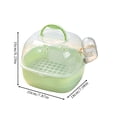 thumbnail image 3 of Small Animal Travel Carrier, Portable Bird Cage with Clear Panoramic View, Outdoor Carrier for Parrots, Hamsters, Guinea Pigs, Vet Visits & Car Travel, 1Pack White, 3 of 6