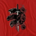 thumbnail image 2 of Game of Thrones Targaryen Dragons Women's T Shirt,Red, Large, 2 of 6