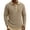 Khaki, variant on GrmtClth Long Sleeve Polo Shirts for Men Plus Size Quilted Sweatshirts Lapel Comfy Soft Fashion Hombre Pullover Tops White S