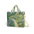 thumbnail image 7 of FORMRS Womens Corduroy Tote Bag Crossbody Shoulder Handbag with Pocket, Art Garden Scene, 7 of 7