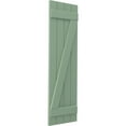 thumbnail image 3 of Ekena Millwork 14"W x 70"H Americraft Four Board (2 Batten) Exterior Real Wood Joined Board-n-Batten Shutters w/ Z-Bar (Per Pair), Track Green, 3 of 10