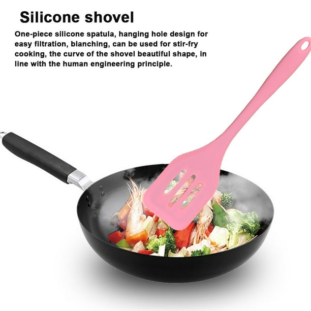 5 in 1 Home Kitchen Silicone Heat Resistant Spatula Brush Egg Whisk Baking Tool Utensil Set Pink Green