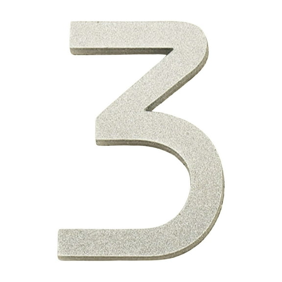 EGYMEN 4" Acrylic Silvery Number Plates for Modern and Stylish Decor, Contemporary Engraved Number Signs for Home and Office, Customizable Acrylic Wall Art Accents