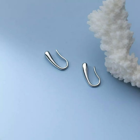 K-KED 925 Sterling Silver Twist Bow Tie Knot Open Hoop Circle Huggie Earrings Gift