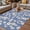 Blue, variant on Spring Botanical Outdoor Rug for Patio/Deck/Porch, Non-Slip Large Area Rug 4 x 6 Ft, Watercolor Floral Flowers Botanical Yellow Indoor Outdoor Rugs Washable Area Rugs, Camping Rug Carpet Runner