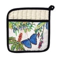 thumbnail image 1 of Betsy Drake PT450 Morpho Butterfly & Flowers Pot Holder, 1 of 1