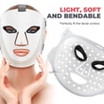 thumbnail image 5 of LED Face Mask Light Therapy, 7-color LED mask phototherapy, 180 LEDs photon facial skincare anti wrinkle and acne removal, Type-C charging, suitable for family and travel (White), 5 of 11
