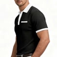 thumbnail image 4 of Golf Shirts for Men Turndown Collar Short Sleeve Polos Color Block Stretch Daily Casual Stylish Shirt,Sizes S-3XL, 4 of 7