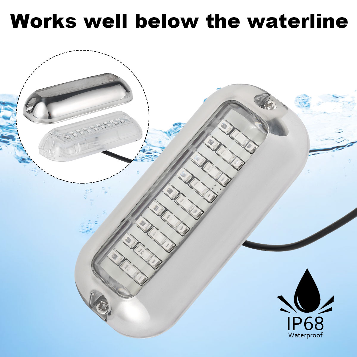 12pcs Marine Boat LED Cabin Deck Courtesy Light Stern Transom - Foto 2