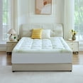 thumbnail image 6 of BDEUS Mattress Topper Twin for Back Pain,Bamboo Mattress Pad Cover,Mattress Pad,8-21" Deep Elastic Pocket, Plush Soft Down, 6 of 13