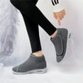 thumbnail image 5 of YOURDIARY Womens High-Top Warm Casual Walking Shoes Cotton Shoes Hook & Loop, 5 of 8