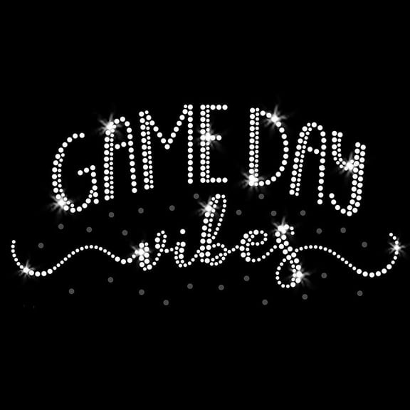 Game Day Vibes Iron-on Clear Rhinestone Transfer by JCS Rhinestones
