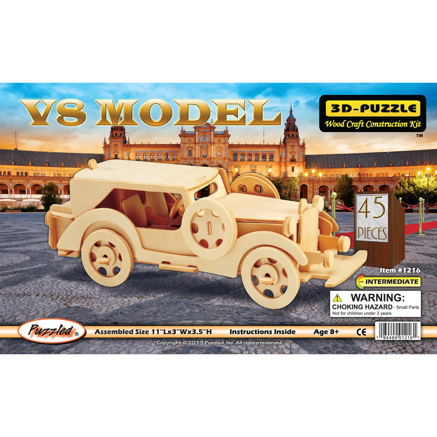 Model Car 3D Ply Wood Puzzle Build and Paint Your Own 4 X 4 Truck Car Craft  Kit With MOTOR solar or Battery 