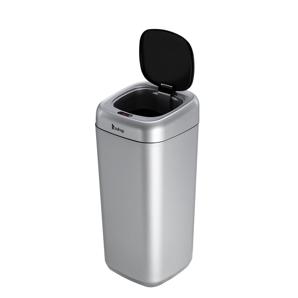 Topcobe 35L Smart Motion Sensor Waste Bin, Automatic Trash Can Silver