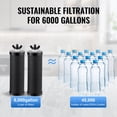 thumbnail image 4 of VEVOR 2.25G Gravity-fed Water Filter Countertop System Stainless Steel 2 Filters, 4 of 9