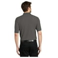 thumbnail image 2 of Port Authority Men's Silk Touch Classic Comfortable Polo Shirt Charcoal Heather Grey 4X-Large, 2 of 3
