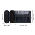 thumbnail image 4 of BYXAS Makeup Brush Holder Makeup Brush Bag Travel Case Pouch Cosmetic Bag Organizer Travel Portable Cosmetics Brushes Black Leather Case with Small Clear Bag for Makeup Artists (Black), 4 of 7
