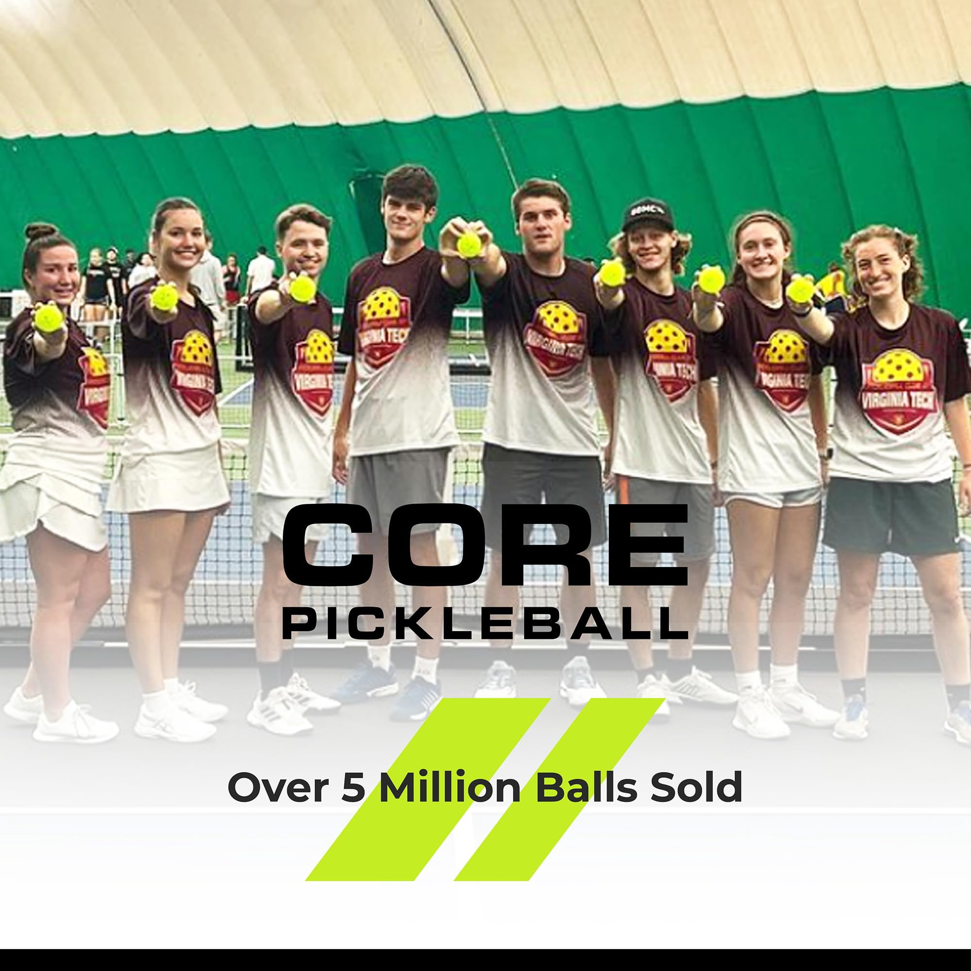 CORE Outdoor Pickleball Balls, Pickleball Outdoor Balls USAPA Approved, Neon Green 40 Hole, 12 Pack