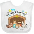 thumbnail image 3 of Inktastic Merry Christmas Cute Nativity Scene Boys or Girls Baby Bib, 3 of 4