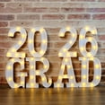 thumbnail image 6 of HaCpiu Class of 2026 Graduation Marquee Lights, 2026 GRAD Letter Light Up Sign, Graduation Decor for Grad Party Backdrop, Table Centerpiece, Wall Hanging, Graduation Ceremony & Photo Props Decor, 6 of 11