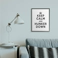 thumbnail image 5 of Stupell Industries Keep Calm and Hunker Down Stay Home Sign Framed Wall Art Design by Lettered and Lined, 24" x 30", Black Framed, 5 of 5