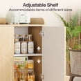 thumbnail image 5 of Tribesigns 63-Inch Sideboard Buffet Cabinet, Modern Wood Sideboard Cabinet with 4 Doors and Adjustable Shelves, Freestanding Accent Storage Cabinet for Living Room, Dining Room, Kitchen, 5 of 9