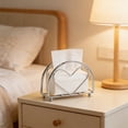 thumbnail image 6 of Luxury Glass Tissue Box Holder Gold Silver Modern Clear Napkin Dispenser for Bathroom Kitchen Vanity Countertop Decorative Tissue Case,D, 6 of 6