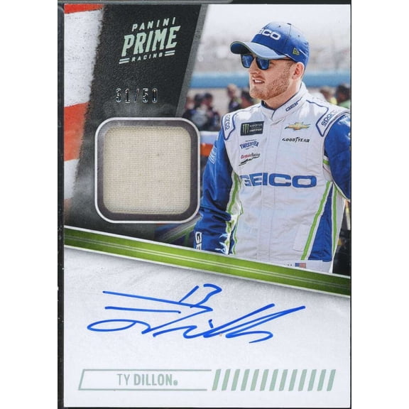 Ty Dillon Card 2019 Panini Prime Autograph Materials #21