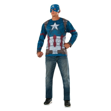 Rubie's Captain America Civil War Captain America Costume Top and Mask Multi Extra