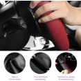 thumbnail image 3 of Ziciner Genuine Leather Steering Wheel Cover, Stitch on Wrap, Breathable Anti-Slip Car Steering Wheel Protector for Max Diameter 15 Inch, DIY Sewing with Needles Thread (Wine Red, Glossy), 3 of 6