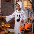 thumbnail image 5 of Ghost Outfit, Ghost Roleplay, Ghost Cos, Ghost Cosplay, Ghost Costume, Ghost Costume Ki'Ds With Pumpkin Bag Halloween Costumes, White 120, 5 of 5