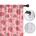 thumbnail image 4 of Blackout Kids Curtains,Pink Strawberry Plants Fruit Childrens Insulated Curtains Set Of 2,Bedroom Essentials,Toddler Room Decor 42x63in(106x160cm), 4 of 4