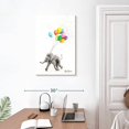 thumbnail image 3 of Elephant Stock The Elephant And The Balloons Wall Art - Vertical Canvas Wall Art - Living Room Wall Decor - Animal Canvas - White And Pink Decor By Ashvin Harrison - 20" x 30", 3 of 8
