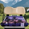 thumbnail image 2 of KUIFORTI Purple Palm Tree Golf Seat Covers for Cart Summer Outdoor Anti-hot Club Car Blanket Easy Installation Foldable Compatible with EZGO and More 2 Person Seats Golf Carts, 2 of 7