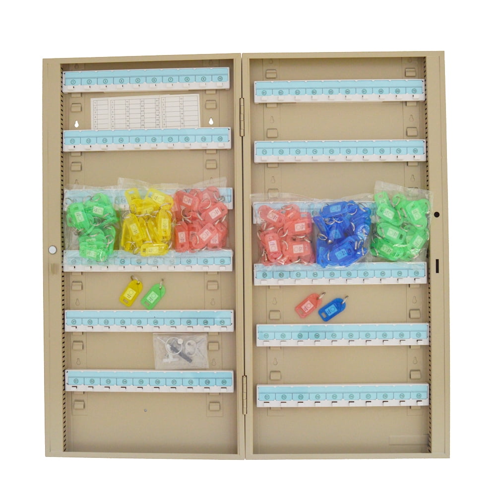 100 Position Wall-Mounted Key Cabinet Cold-Rolled Steel Key Management Lock Box