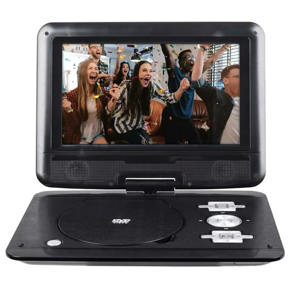 Pre-Owned onn 10-Inch Black 480p Portable DVD Player Kit with Screen Swivel and Built-in Speakers