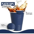 thumbnail image 4 of Crown Display 18 Oz Navy Plastic Cups For Party Supplies 50 Pack, 4 of 7
