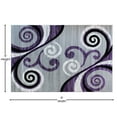 thumbnail image 5 of BizChair Area Rug Modern Contemporary Design 1100 Purple Grey White Black (6 Feet X 9 Feet), 5 of 7