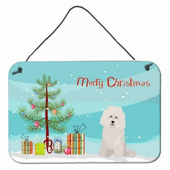 Carolines Treasures CK3492DS812 Bolognese Christmas Tree Wall or Door Hanging Prints 8x12 multicolor