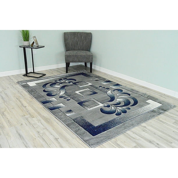 GLORIA 3D Effect Hand Carved Thick Modern Contemporary Abstract 5x8 5x7