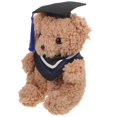 thumbnail image 4 of Plush Graduation Bear Doll with Blue Cap – Soft & Detailed Craftsmanship for Celebration, 4 of 5